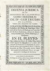 (MEXICO--1758.) [Quixano, Miguel.] Defensa juridica de las missiones de Californias como herederas de Dña. Gertrudis de la Peña.